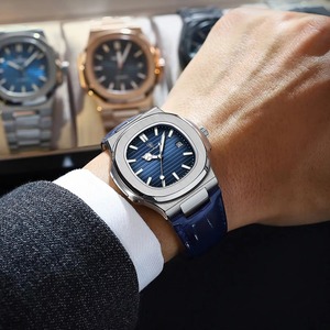 Reloj de Pulsera de Moda con Esfera Cuadrada para Hombre, Marca Drioshipping, Reloj Casual de Lujo de Acero Inoxidable con Calendario, Luminoso e Impermeable - Product Image 4