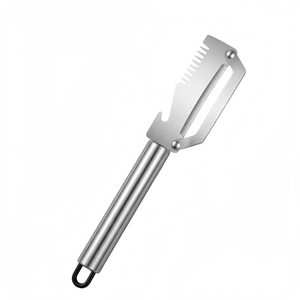 Stainless Steel Peeler Multi Functional Kitchen Tool For Potato Apple Melon Fruit Peeling With Round Handle - Product Image 1