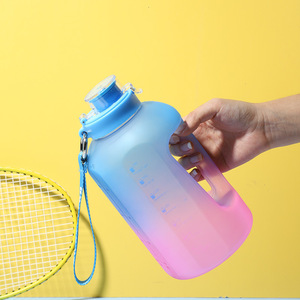 Grande bottiglia d'acqua palestra e sport all'aria aperta bottiglia motivazionale indicatore del tempo Fitness Shaker a tenuta stagna bottiglia d'acqua work out - Product Image 4