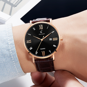 Feiyashi Cổ Điển Thép Không Gỉ Không Thấm Nước Nhật Bản <span class=keywords><strong>GL20</strong></span> Phong Trào Thạch Anh Đồng Hồ Lịch Hiển Thị Kinh Doanh Đồng Hồ Đeo Tay Cho Mens - Product Image 2