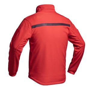 Chaqueta Incendie de seguridad para hombre Softshell roja personalizada, abrigo térmico resistente al agua, soporte informal de otoño para senderismo - Product Image 4