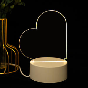 Lampe de <span class=keywords><strong>nuit</strong></span> LED vierge 3D réinscriptible, créative, cadeau, tableau de messages en acrylique réinscriptible, lampe de <span class=keywords><strong>nuit</strong></span> - Product Image 4