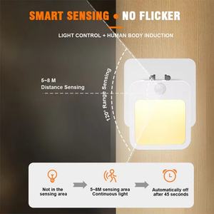 Veilleuse LED à détecteur de mouvement, luminosité réglable, blanc chaud, pour enfants, adultes, salle de bain, chambre à coucher, CE ROHS - Product Image 6