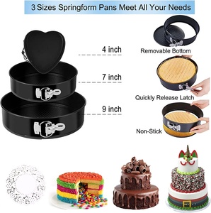 Ensemble de cuisson avec moules à gâteaux à ressort, Kit de fournitures de décoration de gâteaux, support de plateau tournant, buses russes pour gâteaux, 466 pièces - Product Image 3