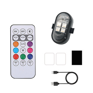 รีโมทคอนโทรลไร้สาย ไฟ LED กระพริบ 7 สีสำหรับรถจักรยานยนต์ พร้อมสาย USB สำหรับยานยนต์ไฟฟ้าและโดรน - Product Image 1