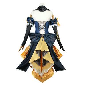 Juego <span class=keywords><strong>Genshin</strong></span> <span class=keywords><strong>Impact</strong></span> Cosplay disfraz conjunto completo con sombrero Fontaine Navia Cosplay zapatos vestido uniforme - Product Image 4