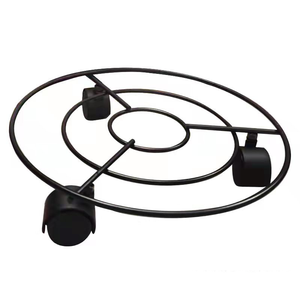 Wholesale Round Metal Tray Movable <strong>Wheel</strong> Flowerpot Base Moving <strong>Plant</strong> <strong>Stand</strong> for Vase Indoor <strong>Plants</strong> - Product Image 1
