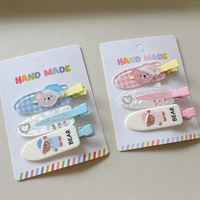 Lot de 3 pinces à cheveux mignonnes en forme de chat et de chien, barrettes tendance pour filles, accessoires capillaires en résine acrylique douce