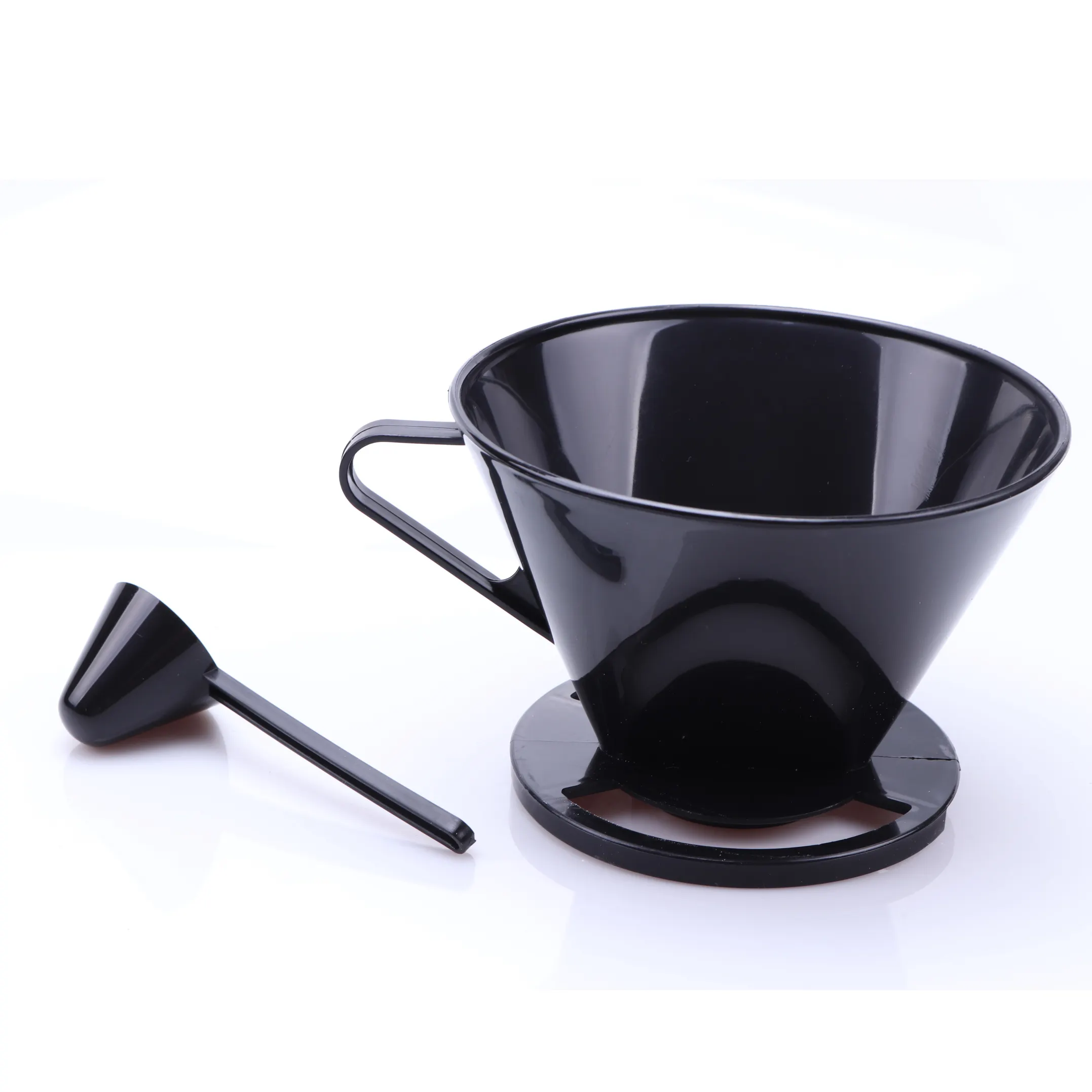 Kustom Seduh Dripper Kopi Teko Plastik Besar Penyaring Kopi Set dengan Sendok