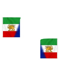 Drapeau en polyester robuste 90x150cm (3x5ft) pour la solidarité de la diaspora iranienne française, motif lion et soleil tricolore, vente en gros