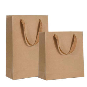 Customized Luxury White Paper Recyclable Eco-Friendly Shopping <b>Gift</b> <b>Bags</b> with Ribbon Handle Full Print <b>Personalized</b> Logo - Product Image 3