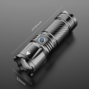 ไฟฉายกลางแจ้งแบบยืดหดได้ กันน้ำ ชาร์จไฟได้ LED ความเข้มสูง ระยะไกล พร้อมครีบระบายความร้อนแบบครีบฉลาม - Product Image 2