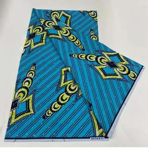 Tela Africana de Parafina, Tela de Cera Estampada de Moda, Tela Ankara, <span class=keywords><strong>Material</strong></span> de Costura Pagni de Ghana, 6 Yardas - Product Image 5