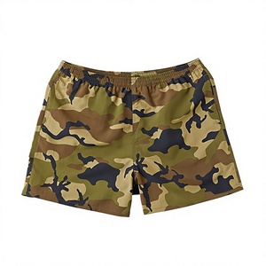 <b>Men</b> Casual Camouflage <b>Shorts</b> Elastic Waist Drawstring Loose Fit Summer Beach Wear - Product Image 3