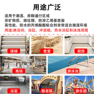 Baojiasheng Peva Rubber Anti Slip Tape 0.9mm Waterproof Wear Resistant For Stairs Bathroom Flooring - Product Image 2