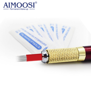 Lames de microblading jetables pour sourcils, aiguilles de tatouage Tebori, lames en U à <span class=keywords><strong>7</strong></span>, 9, 11, 12, 14, 16, 18 aiguilles - Product Image 6