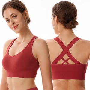 Soutien-gorge de sport dos croisé grande taille pour femme, maintien moyen, respirant, écologique, antichoc, séchage rapide, pour yoga et fitness - Product Image 6