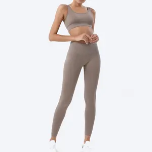 Özel spor kıyafetleri 2 parça kadınlar dikişsiz Yoga seti kadın spor salonu spor sutyeni üst ve pantolon Gym Fitness egzersiz Yoga seti
