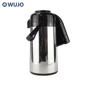 WUJO 3L玻璃填充银不锈钢真空瓶咖啡分配器气壶保温瓶