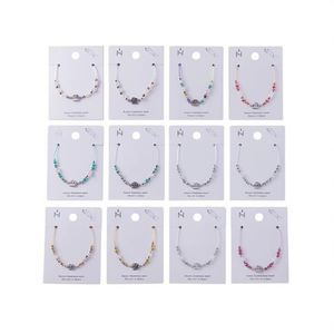 Set di braccialetti con perline Angelina, 12 pezzi, in acciaio inossidabile, con perle finte, stile bohémien, gioielli da donna - Product Image 1