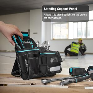 Waterproof <b>Tool</b> <b>Belt</b> Clip Tape Holder Hammer Loop for Electricians Carpentry Handyman-Multi-Compartment 200 lb - Product Image 4