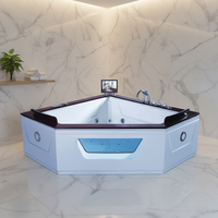 Baignoire spa autoportante de style moderne avec robinet d'égouttage inclus pour usage intérieur