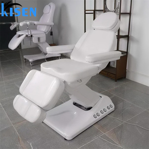 Table de massage électrique KISEN au design tendance avec moteur, lit pour extensions de cils blanc avec surmatelas pour salon de beauté et spa - Product Image 3