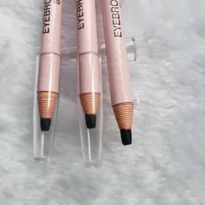 개인 상표 핑크 풀 라인 눈썹 연필 6 색 옵션 눈썹 메이크업 눈썹 연필