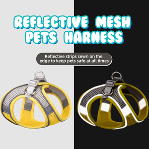 Coleira de malha para cachorros, coleira de peitoral leve para cães, colete de malha reflexivo, trajes legais e confortáveis para gatos, verão - Product Image 4