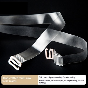 Cinghie per <span class=keywords><strong>Reggiseno</strong></span> Invisibili <span class=keywords><strong>Trasparenti</strong></span> Allargate Opache Regolabili Antiscivolo Accessori per Biancheria Intima - Product Image 2