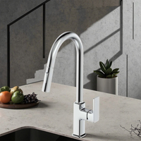 Meilleure vente robinet de cuisine douchette extractible mitigeur instantané de robinet chaud et froid en laiton