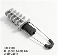 Pince de tension autoportante Wolf Cable PAL1500 pour câble à fibres optiques ADSS, matériel d'ancrage à coin pour câbles de 11 mm à 14 mm