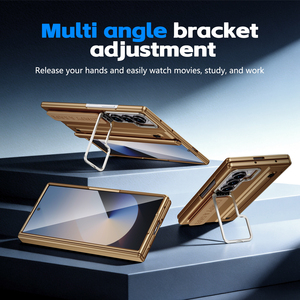 Étui rigide antichoc en PC avec protection de la charnière et support d'appareil photo pour Samsung Galaxy <span class=keywords><strong>Z</strong></span> <span class=keywords><strong>Fold</strong></span> 8 7 6 5 <span class=keywords><strong>4</strong></span> 3 avec protection d'écran en verre et étui pour <span class=keywords><strong>S</strong></span> <span class=keywords><strong>Pen</strong></span> - Product Image 2