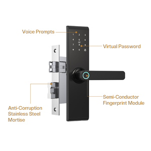 T11 Popular Electronic Digital Rfid Card Keypad Finger Print and Password <strong>Lock</strong> Waterproof Tuya Keyless Smart Door Handle <strong>Lock</strong> - Product Image 3