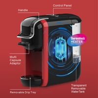 Machine à café professionnelle italienne à dosettes, 8 en 1, automatique, à portion individuelle, multi-capsules