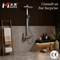 Robinet de salle de bain moderne et multifonctionnel 2026 avec affichage numérique et température constante, finition chromée polie, idéal pour villas et appartements