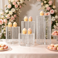 Support à gâteau transparent pour décoration de fête de printemps, présentoir à dessert pour mariage