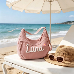 Bolso Bandolera Personalizado con Nombre, Bolso de Hombro de Pana Personalizado <span class=keywords><strong>para</strong></span> Mujer, Bolso Tote con Correa Ajustable <span class=keywords><strong>para</strong></span> Uso Diario, Viajes, Compras - Product Image 2