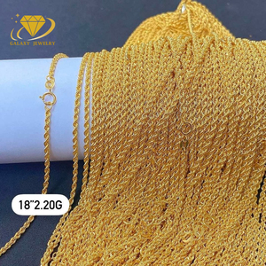 Perhiasan Emas Asli 18k Rantai Tali Terpilin Emas Padat Perhiasan Emas Asli 18k Rantai Tali Emas Au750 Rantai Emas 10k <span class=keywords><strong>14k</strong></span> - Product Image 1
