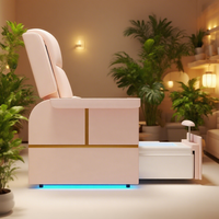 Fauteuil de massage électrique pliable avec fonction de pétrissage et éclairage d'ambiance pour la maison et le salon