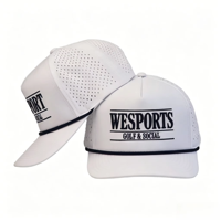 Casquettes pour hommes en polyester imperméable à 5 panneaux personnalisées, chapeaux de golf à fermeture rapide pour la course à pied et les sports de plein air
