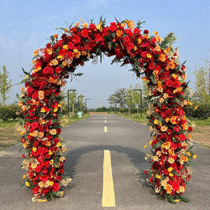 Nuevo Arco de Boda de Doble Poste con Estante, Soporte para Flores, Decoración para Escenarios de Boda, Fondo para Puerta - Product Image 2