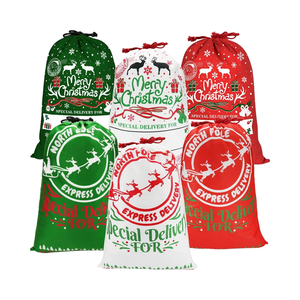 Borsa <span class=keywords><strong>di</strong></span> Babbo <span class=keywords><strong>Natale</strong></span> in tela <span class=keywords><strong>di</strong></span> cotone <span class=keywords><strong>di</strong></span> alta qualità a forma <span class=keywords><strong>di</strong></span> <span class=keywords><strong>albero</strong></span> <span class=keywords><strong>di</strong></span> <span class=keywords><strong>natale</strong></span> sacchi regalo Extra grandi borse con coulisse per vacanze - Product Image 6