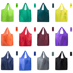 Sac de courses pliable écologique, sac fourre-tout réutilisable en polyester, sac d'épicerie pliable portable pour supermarché, vente en gros - Product Image 3