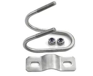 304 stainless steel double U-shaped clamp Double hose clamp Custom greenhouse double U-tube card Sow farrowing bed accessories