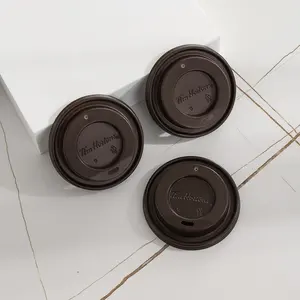 Guaranteed Quality Non-refillable Coffee Cup Paper Lids Easy Open End Paper Cup Flat Lid With Straw Hole