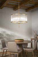 Lustre suspendu en cristal à LED avec cadre en cuivre, style moderne de qualité, décoration de salle à manger, décoration intérieure personnalisée
