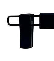Cintre noir doux au toucher avec crochet antidérapant recouvert de caoutchouc et pince réglable pour pantalons, jupes et jeans