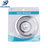 Filtre de vidange pour évier de cuisine en acier inoxydable moderne et durable, crépine en métal perforé avec bouchon