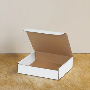 Boîte d'expédition en carton ondulé blanc biodégradable 4 x 4 x 2 pouces |   Emballage écologique pour l'expédition, le stockage et le commerce électronique - Product Image 2